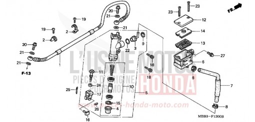 HAUPTBREMSE, HINTEN ZYLINDER VTR1000FW de 1998